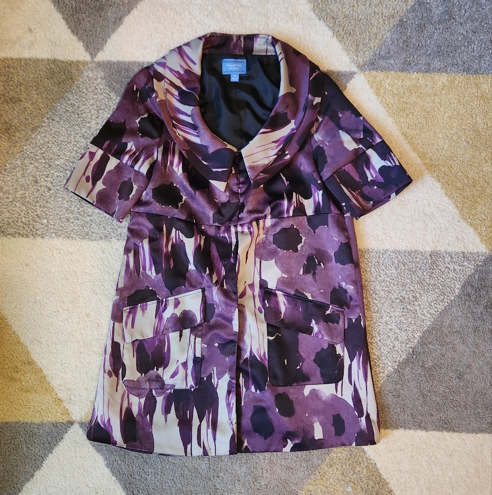 Simply Vera Wang Floral Coat Size XS